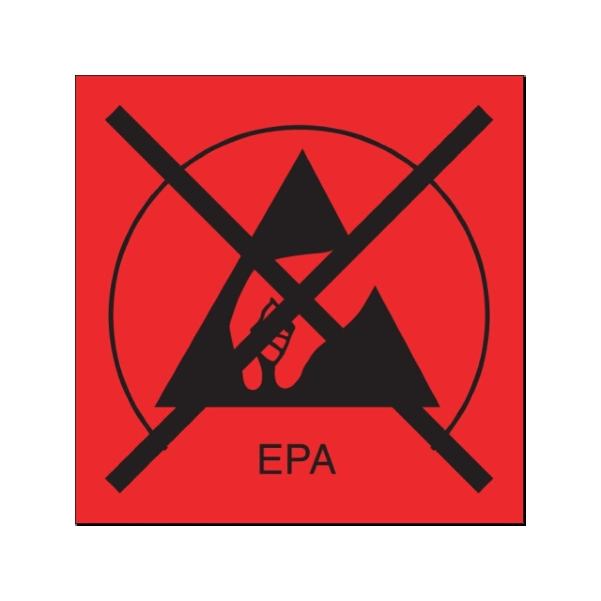 ESD symbol red/crossed out